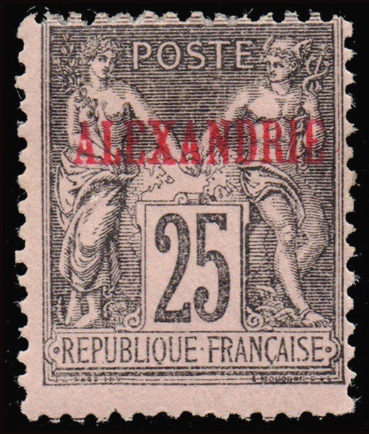 ALEJANDRIA/SELLOS,1899-1900 - OFICINA POSTAL FRANCESA - YV 11 - 1 VALOR - NUEVO - BISAGRA