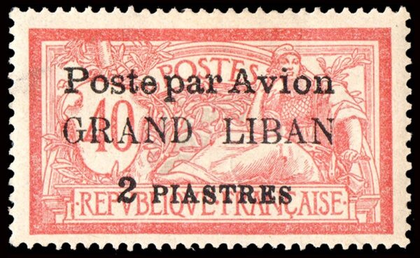 GRAN LIBANO/SELLOS, 1924 - MANDATO FRANCES - YV A1 - 1 VALOR - BISAGRA