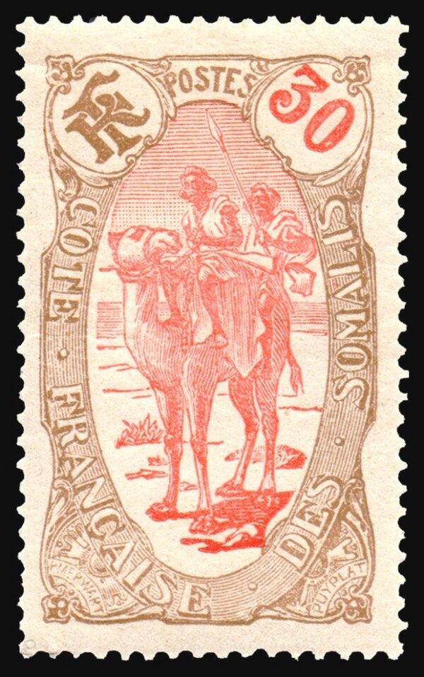 COSTA FRANCESA DE SOMALIA/SELLOS, 1909 - COLONIAS FRANCESAS - YV 74 - 1 VALOR - NUEVO - BISAGRA