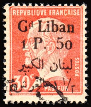 GRAN LIBANO/SELLOS, 1924-1925 - COLONIAS FRANCESAS - YV 41c - TRAZO BAJO LA D - 1 VALOR - USADO
