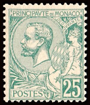 MONACO/SELLOS, 1891-1894 - PRINCIPE ALBERTO I - YV 16 - 1 VALOR - NUEVO - BISAGRA