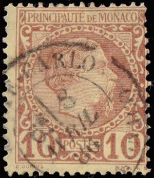 MONACO/SELLOS, 1885 - PRINCIPE CARLOS III - YV 4 - 1 VALOR - USADO
