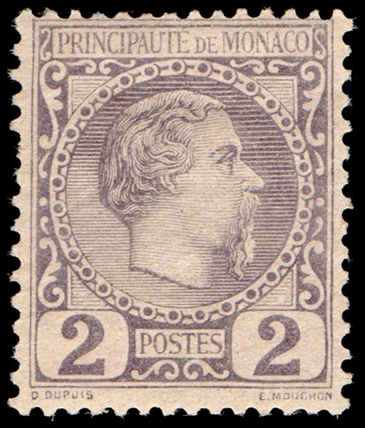MONACO/SELLOS, 1885 - PRINCIPE CARLOS III - YV 2 - 1 VALOR - nuevo - bisagra