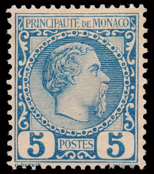 MONACO/SELLOS, 1885 - PRINCIPE CARLOS III - YV 3 - 1 VALOR - NUEVO SIN GOMA