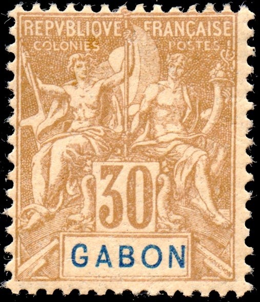 GABON/SELLOS, 1904-1907 - COLONIAS FRANCESAS - YV 24 - 1 VALOR - NUEVO
