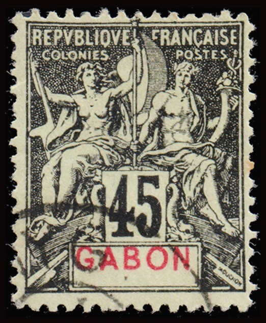 GABON/SELLOS, 1904-1907 - COLONIAS FRANCESAS - YV 27 - 1 VALOR - USADO