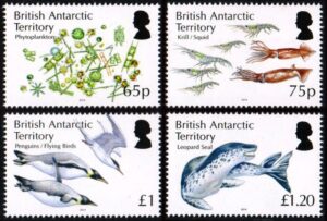 ANTARTIDA BRITANICA (B.A.T.) SELLOS, 2014 - FAUNA MARINA - YV 647/50 - 4 VALORES - NUEVO