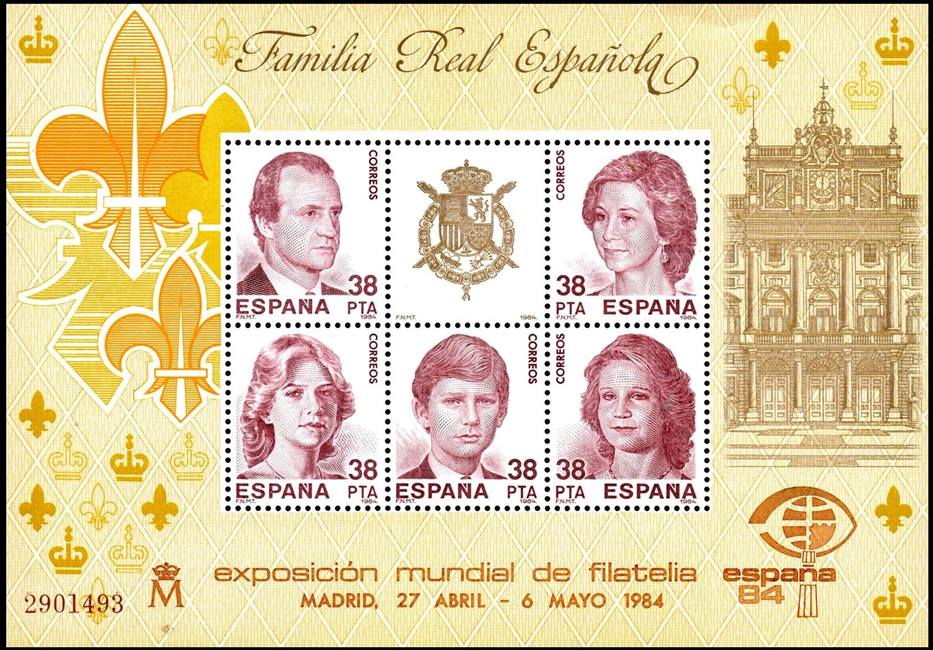 ESPAÑA/SELLOS, 1984 - LA FAMILIA REAL ESPAÑOLA - YV BF 33 - BLOQUE - NUEVO