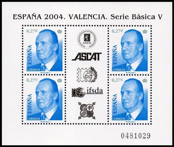 ESPAÑA/SELLOS, 2004 - SELLOS ORDINARIOS - JUAN CARLOS - YV BF 138 - BLOQUE - NUEVO