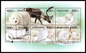 TANZANIA/SELLOS, 1999 - FAUNA ARTICA - 3029/34 - HOJITA - NUEVO