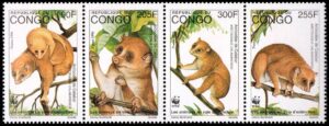 REPUBLICA DEL CONGO/SELLOS, 1998 - W.W.F. PROTECCION DE LA NATURALEZA - YV 1051/54 - 4 VALORES - NUEVO