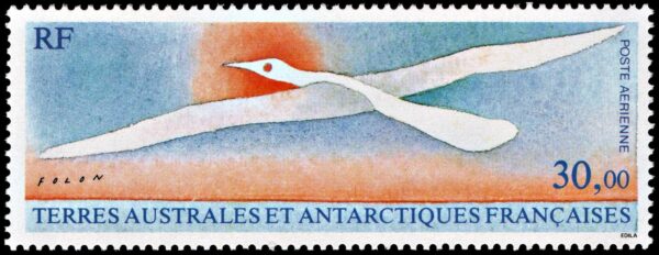 ANTARTIDA FRANCESA (T.A.A.FF.) SELLOS, 1990 - AVES - PINTURAS  - J. M. FOLON - YV A 114 - 1 VALOR - MNH