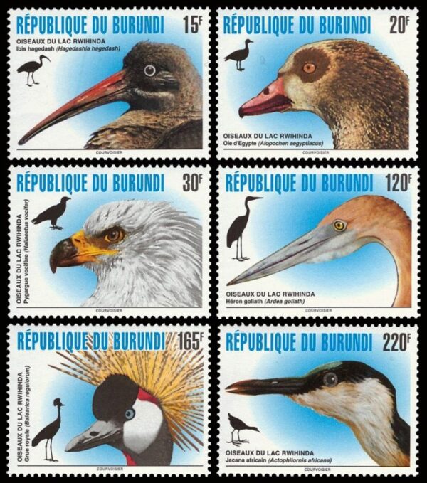 REPUBLICA DE BURUNDI/SELLOS, 1996 - AVES - YV 1040/45 - 6 VALORES - NUEVO