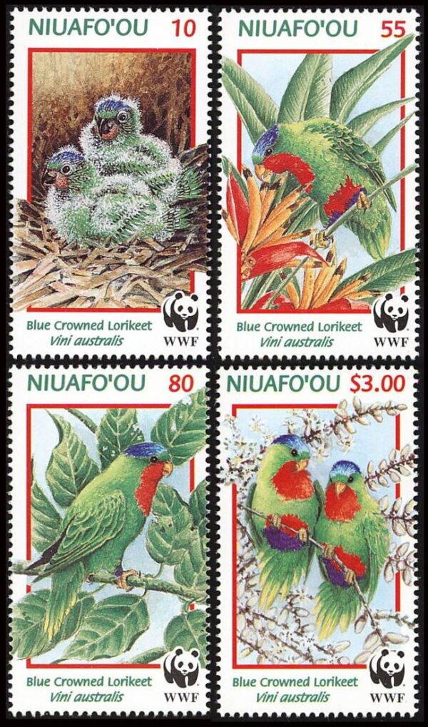 NIUAFO'OU/SELLOS, 1998 - AVES - LOROS - YV 263/66 - 4 VALORES - NUEVO