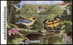 BRASIL/SELLOS, 2008 - FAUNA DE LA SIERRA DE JAPI - AVES - YV BF 134 - BLOQUE - NUEVO