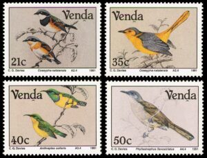 VENDA/SELLOS, 1991 - AVES - 217/20 - 4 VALORES - NUEVO