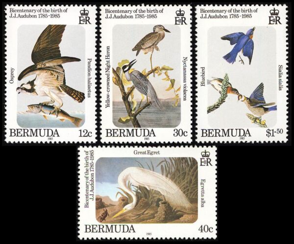 BERMUDA/SELLOS, 1985 - AVES - YV 455/58 - 4 VALORES - NUEVO