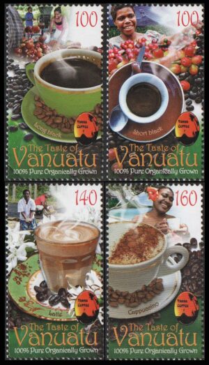 VANUATU/SELLOS, 2011 - CAFE DE LA ISLA DE TANNA - YV 1384/87 - 4 VALORES - NUEVO