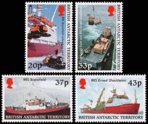 ANTARTIDA BRITANICA/SELLOS, 2000 - BARCOS OCEANOGRAFICOS - YV 321/24 - 4 VALORES - NUEVO