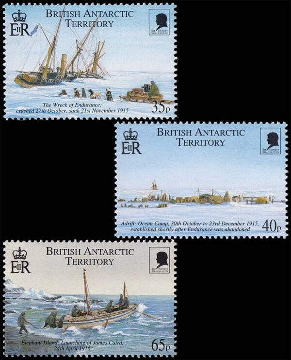 ANTARTIDA BRITANICA/SELLOS, 2000 - EXPLORADORES Y NAVEGANTES - BARCOS - YV 312/14 - 3 VALORES - NUEVO