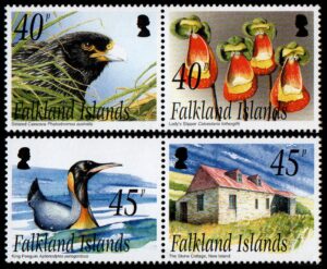 ISLAS MALVINAS/SELLOS, 2003 - NEW ISLAND - AVES - FLORES - YV 865/68 - 4 VALORES - NUEVO