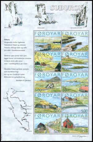 FAROE ISLANDS/STAMPS, 2004 - SUDURAY ISLAND - YV 469/78 - MINI SHEET - MNH