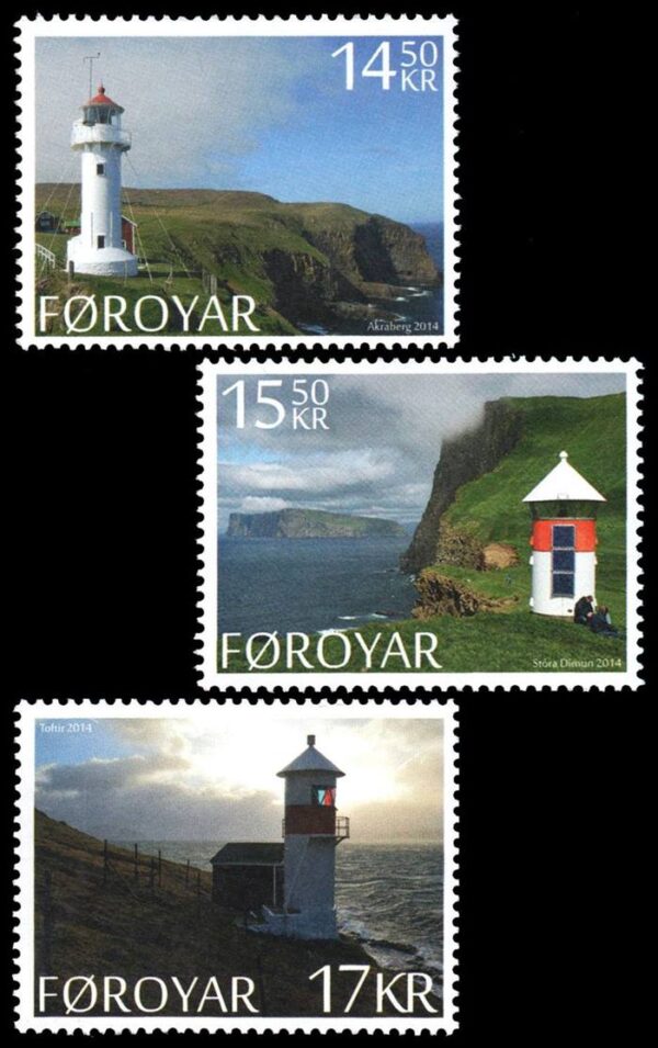 ISLAS FAROE/SELLOS, 2014 - FAROS - YV 802/04 - 3 VALORES - NUEVO