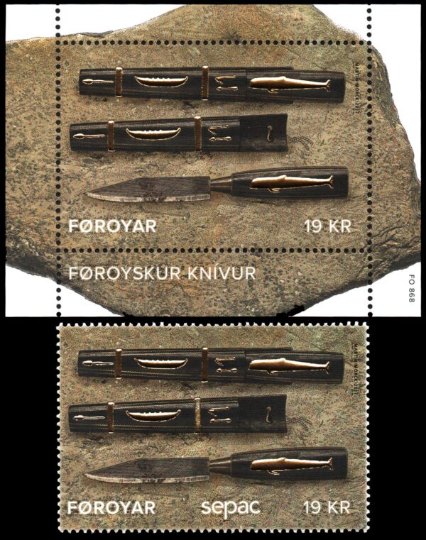 ISLAS FAROE/SELLOS, 2017 - ARTESANIAS - BALLENAS - YV 898 + F 899 - 1VALOR + BLOQUE - NUEVO