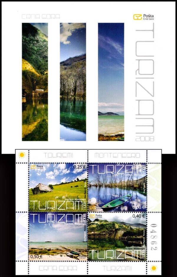 MONTENEGRO/SELLOS, 2008 - PAISAJES - TURISMO - YV C 179 - CARNET - NUEVO