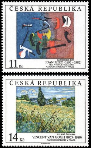 REPUBLICA CHECA/SELLOS, 1993 - PINTURAS - YV 25/26 - 2 VALORES - NUEVO