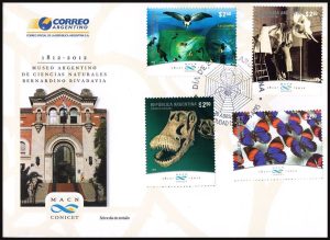 ARGENTINA/SELLOS, 2012 - MUSEO - CONMEMORACIONES - CAT GJ 3932/35 - SCOTT 2650/53 - 4 VALORES - NUEVOSs
