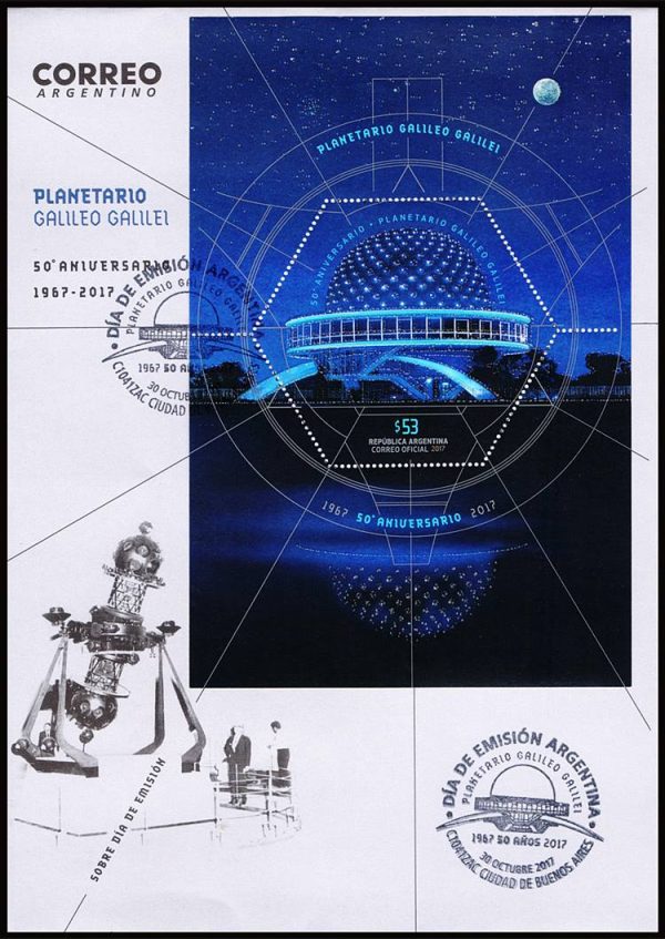 ARGENTINA/SELLOS, 2017 - ASTRONOMIA - BLOQUE - NUEVO