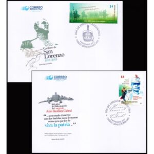 ARGENTINA/SELLOS, 2013 - CONMEMORACIONES HISTORICAS - CAT GJ 3996/97 - SCOTT 2694/95 - 2 VALORES - NUEVO