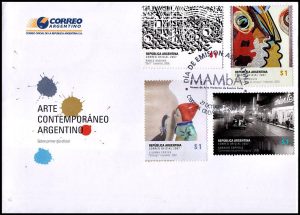 ARGENTINA/SOBRES, 2007 - ARTE CONTEMPORANEO - CAT GJ - 4 VALORES - SOBRE PRIMER DIA EMISION