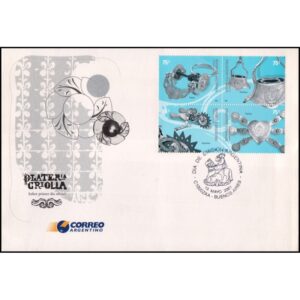 ARGENTINA/SOBRES, 2001 - PLATERIA CRIOLLA - CAT GJ 3118/21 - 4 VALORES - SOBRE PRIMER DIA EMISION