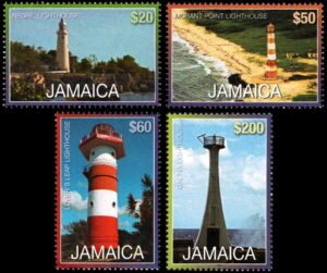 JAMAICA/SELLOS, 2011 - FAROS - YV 1175/78 - 4 VALORES - NUEVO