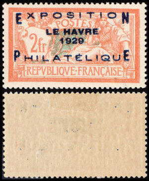 FRANCIA/SELLOS, 1929 - EXPOSICION DE "EL HAVRE" YV 257A 1 VALOR - NUEVO CON BISAGRA