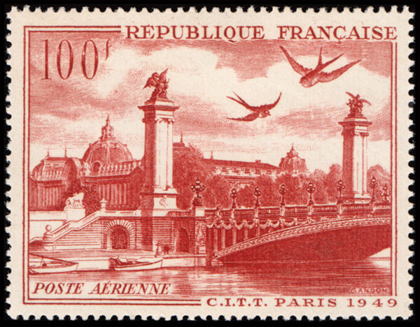 FRANCIA/SELLOS, 1949 - GRAN PLACIO Y PUENTE ALEJANDRO III - AVES - YV A 28 - 1 VALOR - NUEVO