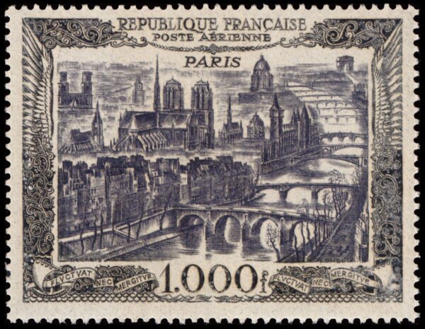 FRANCIA/SELLOS, 1950 - VISTA DE PARIS - YV A 29 - 1 VALOR - NUEVO