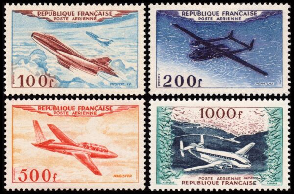 FRANCIA/SELLOS, 1954 - AVIONES - Y A 30/33 -