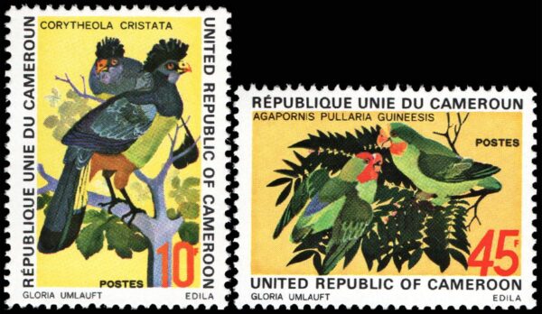 REPUBLICA UNIDA DE CAMERUN/SELLOS, 1972 - FAUNA - AVES - YV 534/35 - 2 VALORES - NUEVO