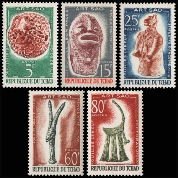 REPUBLICA DE CHAD/SELLOS, 1963 - ARTESANIAS - YV 88/92 - 5 VALORES - NUEVO