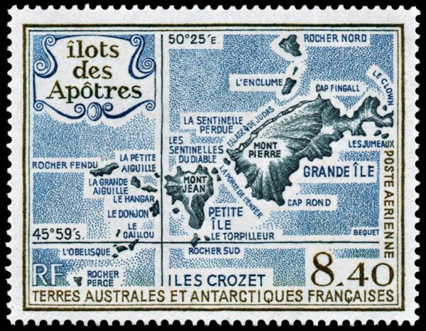 FRENCH ANTARCTICA (T.A.A.F.) STAMPS, 1990 – MAPS - APOSTOLES ISLANDS - YV A 103 - 1 VALUE - MNH