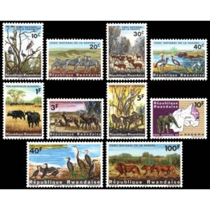 REPUBLICA OF RWANDA/STAMPS, 1965 - FAUNA - NATIONAL PARKS - YV 98/107 - 10 VALUES - MNH