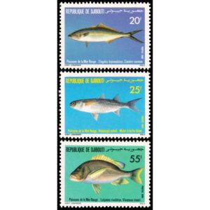 REPUBLIC OF DJIBOUTI/STAMPS, 1986 - FISHIES - YV 622/24 - 3 VALUES - MNH