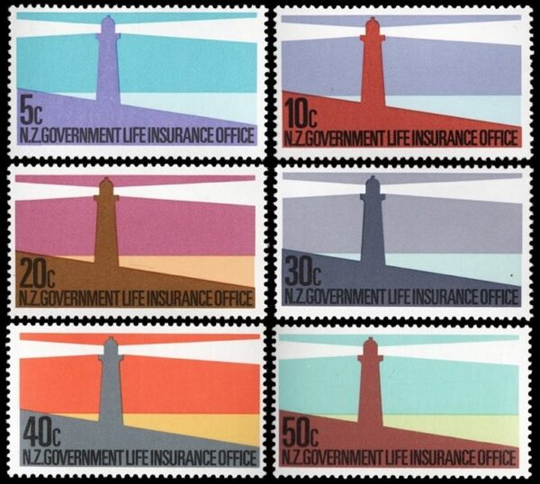 NEW ZEALAND/STAMPS, 1981 – LIGHTHOUSES – YV T S 139/44 – 6 VALUES – MNH