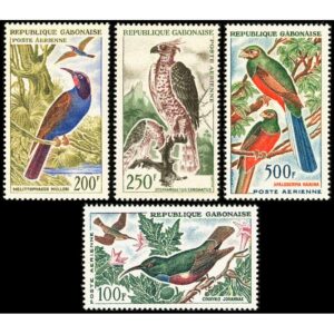 REPUBLIC OF GABON/STAMPS, 1963-1964 - BIRDS - YV 14/16 - 4 VALUES - MNH