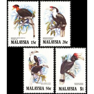 MALASIA/SELLOS, 1983 - AVES - CALAOS - YV 280/83 - 4 VALORES - NUEVO