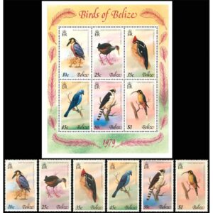 BELIZE/SELLOS, 1979 - AVES - YV 415/20 + BL 5 - 6 VALORES + BLOQUE - NUEVO