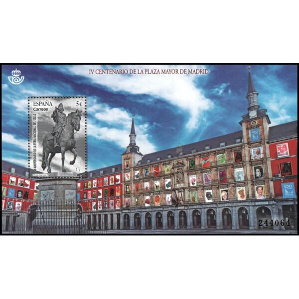 ESPAÑA/SELLOS, 2018 - PLAZA MAYOR DE MADRID - BLOQUE - NUEVO